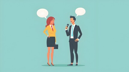 Aufkleber - Business Professionals Discussing Presentation or Strategy in Office Setting