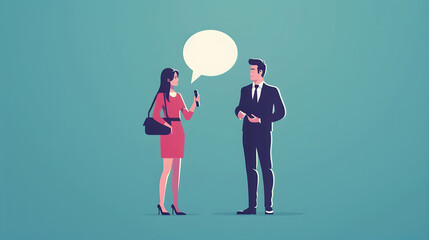 Aufkleber - Confident Business Professionals Engaged in Collaborative Discussion and Presentation in Corporate Office Setting