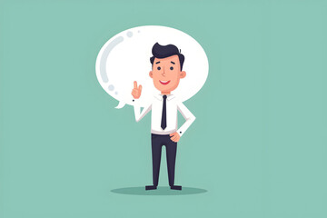 Aufkleber - Confident Businessman in Suit Gesturing and Smiling with Optimistic Attitude for Successful Corporate Career