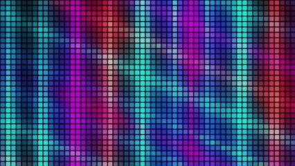 Leinwandbilder - Abstract animated background of multi-colored squares. Abstract gradient background. Pixel background for web design. Small squares of computer mosaic. 3D rendering. Abstract animation 4K