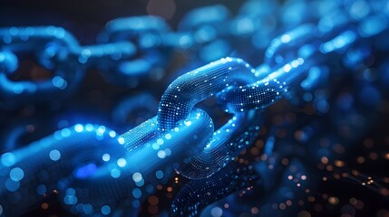 Poster - Glowing Digital Connections in a Futuristic Cyberspace Landscape