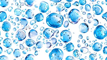 Aufkleber - Mesmerizing Aquatic Droplets Cascading Through Transparent Spheres
