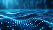 © antkevyv - Blue glowing dots form dynamic wave pattern, representing concept of business dynamics