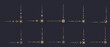 © Vector Tradition - Magic celestial border corners. Vector set of decorative golden angles with stars, moons, suns and cosmic patterns. Boho style, elegant space decoration with a unique stellar embellishments