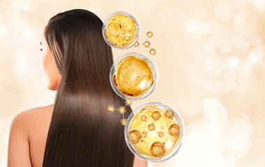 Wall Mural - hair treatment concept