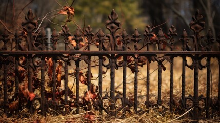 Poster - rusty fence