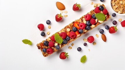 Wall Mural - granola bar, healthy sweet snack