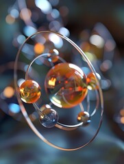 Poster - Electron Orbital Shapes A Captivating 3D Visualization of Atomic Structure