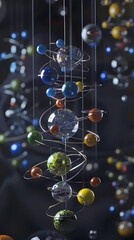 Poster - Vibrant Atomic Visualization Intricate 3D Depiction of Electron
