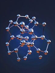 Poster - Representation of a Carbon Atom Highlighting its Covalent Bonding Capabilities