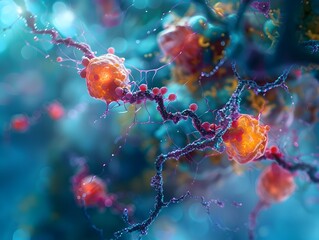 Poster - 3D Rendering of a Neurotransmitter Transporter Protein Illustrating Neurotransmission Processes