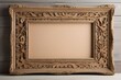 

A rustic, wooden frame with a weathered texture and hand-carved designs, evoking a sense of nostalgia and warmth.
