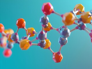 Poster - Molecular Structure and Polymer Visualization Showcasing Repetitive Units and Chain Composition