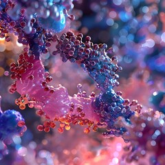 Poster - representation of a hormone molecule illustrating cell signaling and regulation