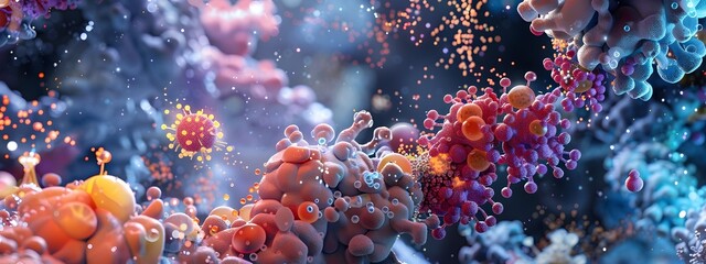 Poster - detailed 3d infographic comparing chemical structures and roles of carbohydrates lipids proteins