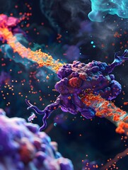 Poster - Representation of a Neurotransmitter Receptor Illustrating Its Binding Site and Ion Channel