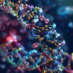 Poster - Representation of a Vibrant DNA Double Helix Structure in Digital