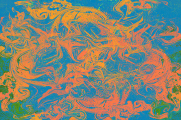 Leinwandbilder - Colorful curvy lines, color waves, curve background design.