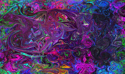 Fototapete - Colorful curvy lines, color waves, curve background design.