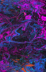 Leinwandbilder - Colorful curvy lines, color waves, curve background design.