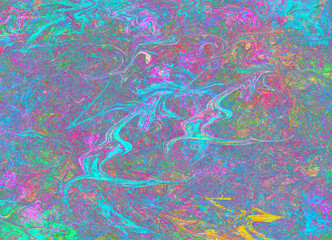 Leinwandbilder - Colorful curvy lines, color waves, curve background design.