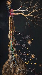 Poster - diagrammatic of insulin s influence on synaptic pruning and dendritic spine morphology