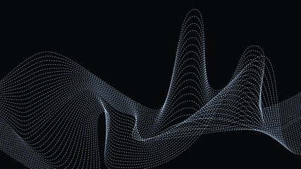 Poster - Futuristic digital background for Business Science. curved wavy pattern for background. abstract background with business lines