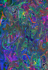 Fototapete - Colorful curvy lines, color waves, curve background design.