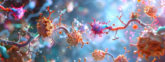 Poster - visualization of insulin signaling pathways in neuronal cells