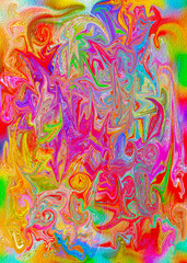Leinwandbilder - Colorful curvy lines, color waves, curve background design.