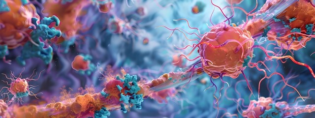 Poster - insulin regulation of synaptic transmission and plasticity illustrated in abstract 3d rendering
