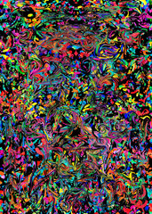 Leinwandbilder - Colorful curvy lines, color waves, curve background design.