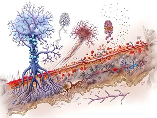 Poster - diagrammatic of insulin s role in synaptic pruning and dendritic spine morphology