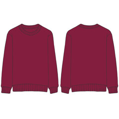 Poster - maroon sweatshirt mockup illustration