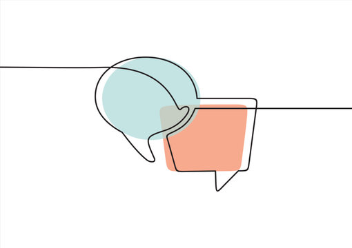 Discussion Continuous Line Icon