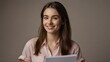 © Shahzaib - Confident 25-Year-Old Film Producer with Papers in Hand, Blushing Smile.