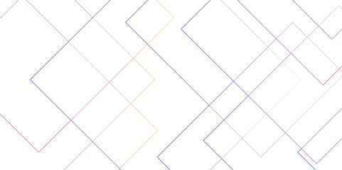 Leinwandbilder - Abstract minimal geometric white and gray light design background. Thin linear square diamond shape and rectangle. Futuristic modern technology background. 