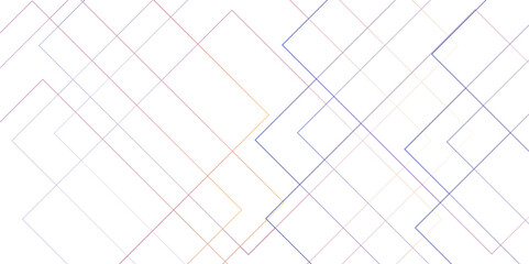 Leinwandbilder - Abstract minimal geometric white and gray light design background. Thin linear square diamond shape and rectangle. Futuristic modern technology background. 
