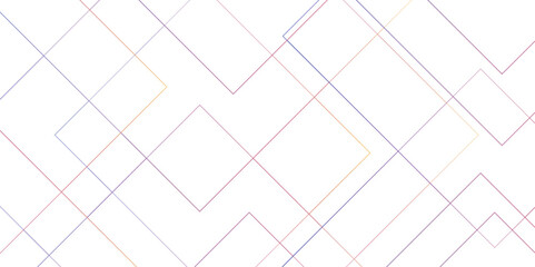 Leinwandbilder - Abstract minimal geometric white and gray light design background. Thin linear square diamond shape and rectangle. Futuristic modern technology background. 