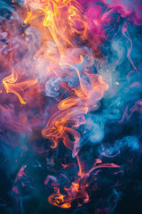 Poster - Impression of a mosh pit, with swirling colors and textures conveying the chaotic joy of a rock concert,