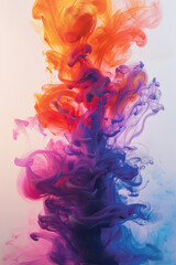 Fototapete - A fluid mix of watercolor gradients that bleed into each other, symbolizing the blending of different musical tones,