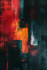 Fototapete - Abstract expressionist marks that clash and contrast in a controlled chaotic manner, much like the interplay of instrumental solos,