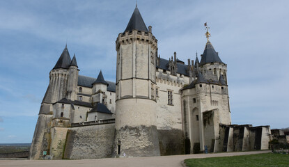 Renaissance castle of  Saumur, France.