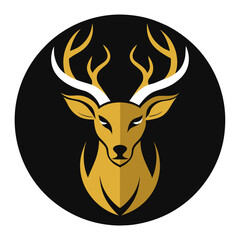 Wall Mural - Deer head icon logo 