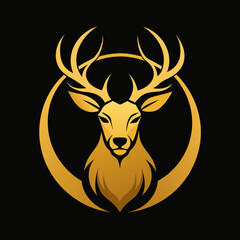 Wall Mural - Deer head icon logo 