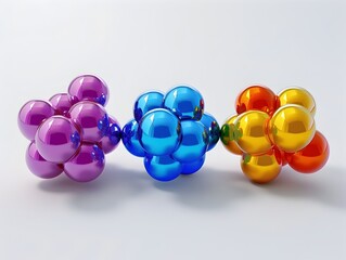 Poster - Atomic Nuclei Properties Visualization in Vibrant 3D Composition