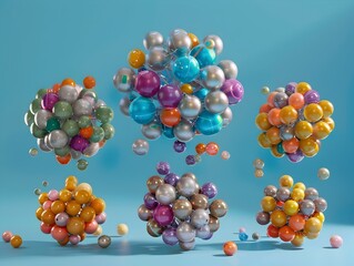 Poster - atomic nuclei properties infographic visualizing nuclear stability isotopic abundance and