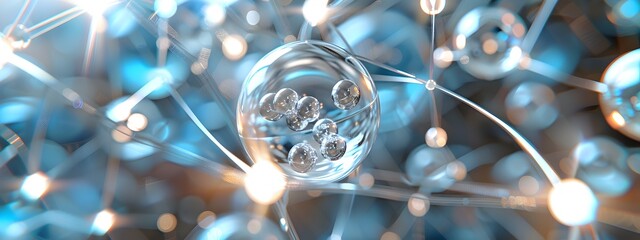 Poster - Intriguing 3D Rendering of Halogen Atom Electron Diagram