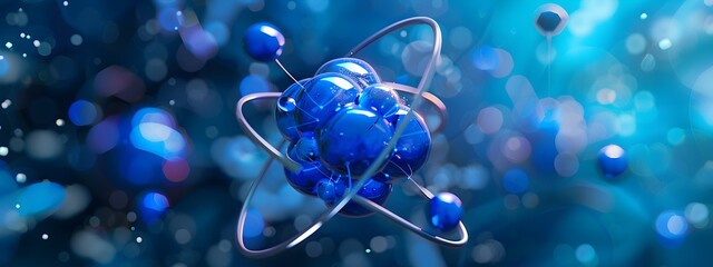 Poster - 3D Representation of a Cobalt Atom Showcasing Its Electron and Industrial Applications