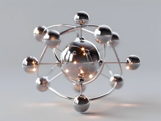 Poster - Chromium Atom Visualization Showcasing Its Versatile Industrial Applications